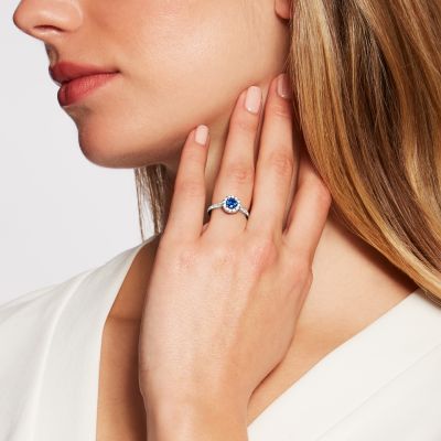 Regal Sapphire and Diamond Ring