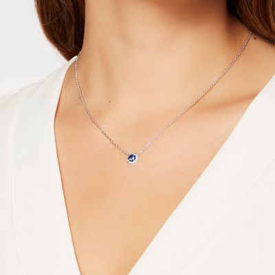 Regal Sapphire and Diamond Pendant