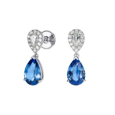 Burlington Sapphire and Diamond Earrings 