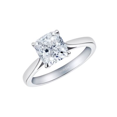 Solitaire Cushion Cut Diamond Ring