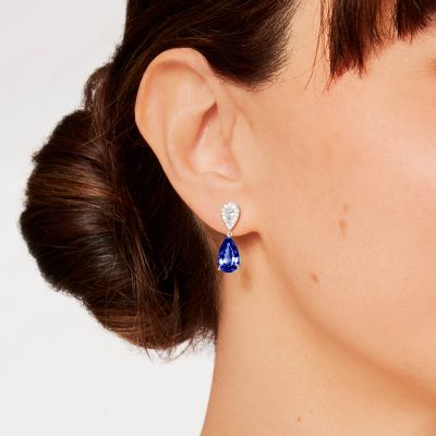 Burlington Tanzanite and Diamond Earrings