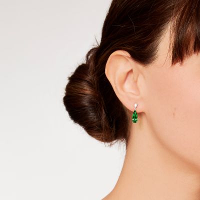 Wallace Green Tourmaline and Diamond Earrings
