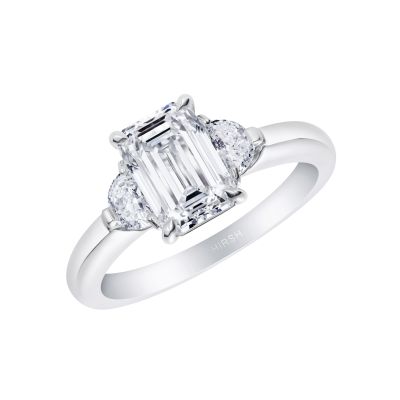 Trio Emerald Cut Diamond Ring