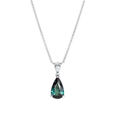 Wallace Alexandrite and Diamond Pendant 