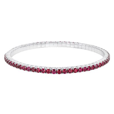 Ruby and diamond bracelet white gold new arrivals