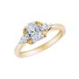 Papillon Diamond and Yellow Diamond Ring