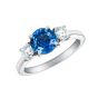 Trilogy Sapphire and Diamond Ring