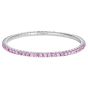 Pink sapphire white gold bracelet