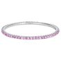 Pink sapphire white gold bracelet