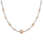 Petal Necklace set with Natural Pink and White Diamonds
