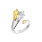Fantail Natural Yellow and White Diamond 