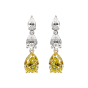 Trilogy Natural Fancy Yellow and White Diamond Earrings