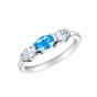  Synergy Aquamarine and Diamond Ring