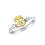  Trio Fancy Intense Yellow Diamond Ring