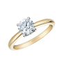 Round Diamond Solitaire Ring in Yellow Gold