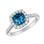 Regal Ring set with a cobalt-blue spinel