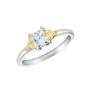 Trio Ring with Yellow Diamonds 