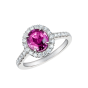 Regal Round Pink Sapphire Ring