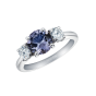 Trilogy Ring with Lavender Spinel 