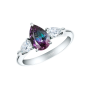  Trilogy Alexandrite and Diamond Ring