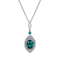 Cleopatra Alexandrite and Diamond Pendant