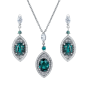 Cleopatra Alexandrite and Diamond Pendant