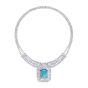 Art deco aquamarine and diamond necklace