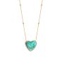 Love Heart Black Opal Necklace