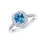 Regal Aquamarine and Diamond Ring 