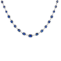 Regal Sapphire and Diamond Necklace
