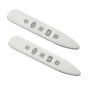 Collar Stiffeners in Sterling Silver, Short