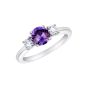 Trilogy Colour-change Purple Sapphire Ring