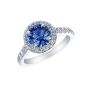 Regal Cornflower Blue Sapphire and Diamond Ring