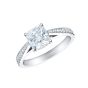 Reflection Ring with Cushion Cut Diamond