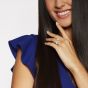 Reflection Cushion Cut Ring with Pavé Shoulders 