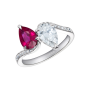 Duet Ruby and Diamond Ring