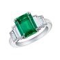 Artemis Emerald and Diamond Ring
