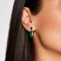 Mother Earth Emerald and Sapphire Earrings