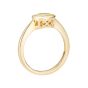 Solitaire oval yellow diamond ring