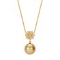 Wildflower Golden Pearl and Diamond Pendant