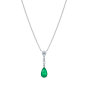 Grafton Emerald and Diamond Drop Pendant
