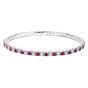 Large Advantage Bracelet Set in Alternating Sapphire, Emerald and Ruby with Diamonds
