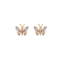 Small Rose Gold Flutter Earrings