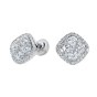 Regal Diamond Cluster Earrings 