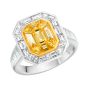 Large Yellow Sapphire Gatsby Ring