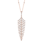 Fern Diamond Pendant in Rose Gold