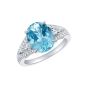 Majestic Aquamarine and Diamond Ring
