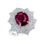 Midnight Rose Purplish Pink Sapphire Ring