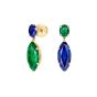 Mother Earth Emerald and Sapphire Earrings