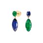 Mother Earth Emerald and Sapphire Earrings